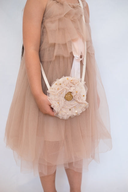 Sparkly moon & stars tulle bag.