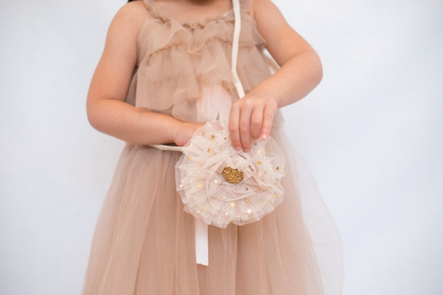 Sparkly moon & stars tulle bag.