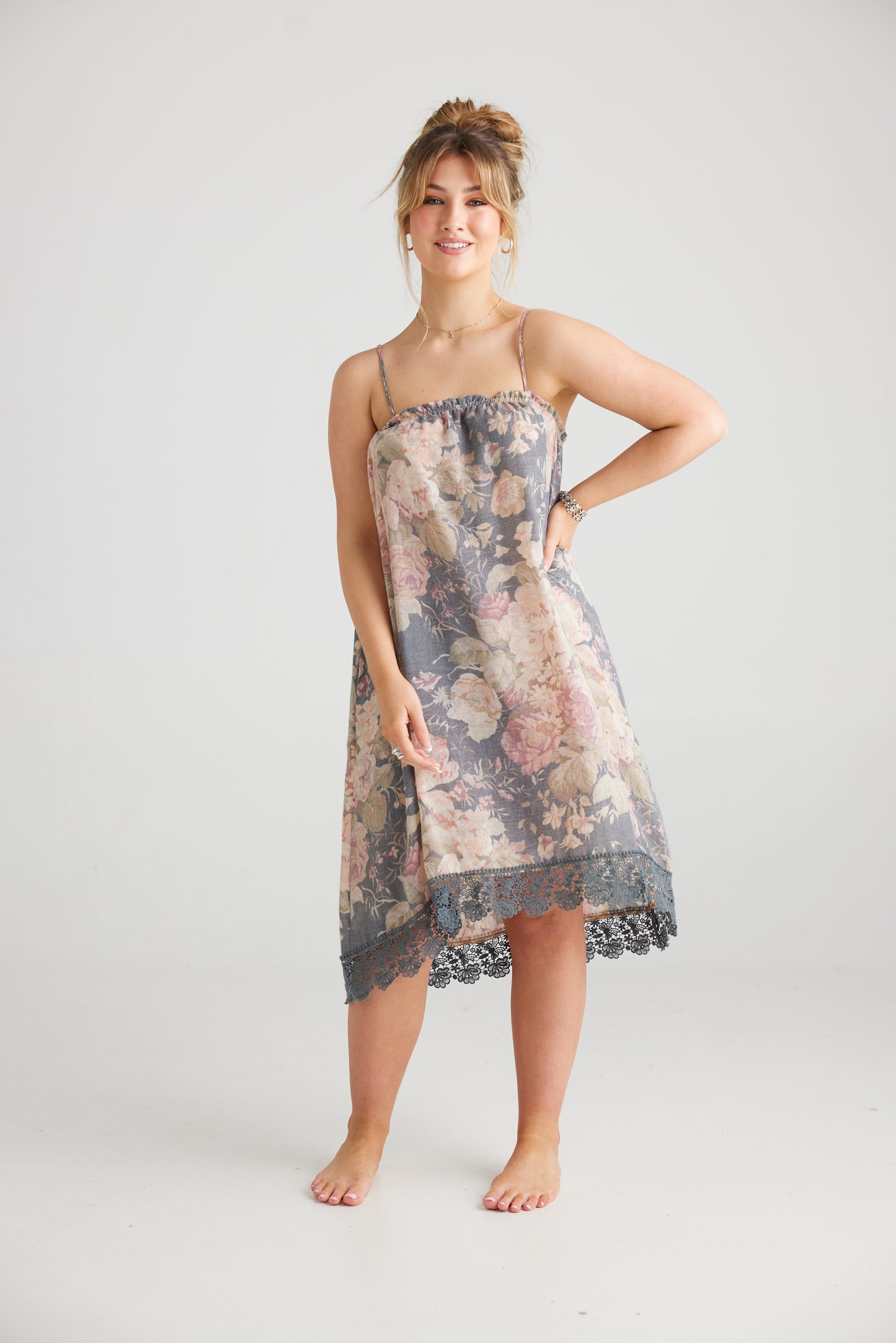 Blossom Rose dress. Charcoal Rose