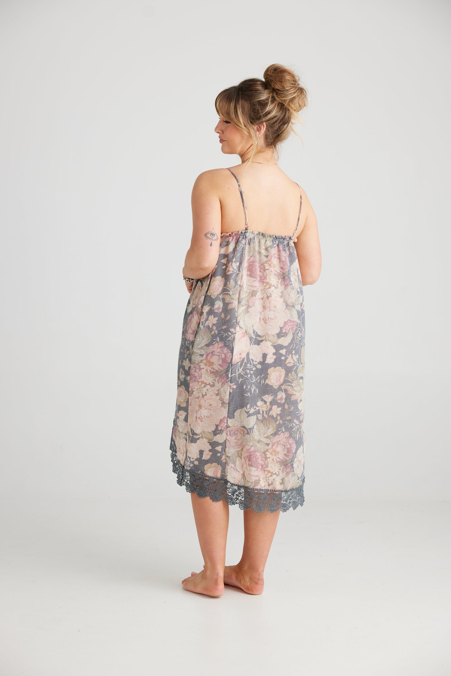 Blossom Rose dress. Charcoal Rose