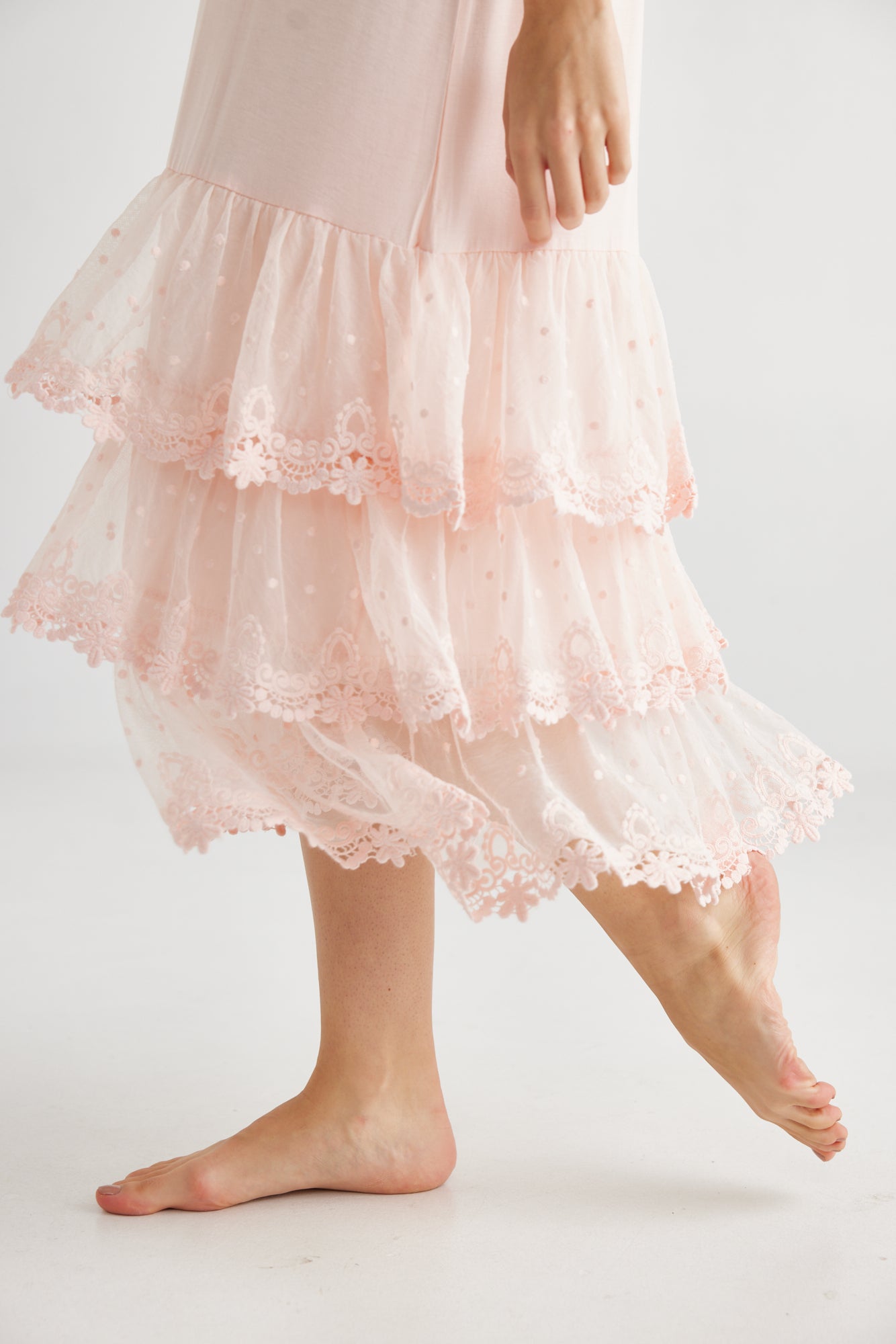 Evangeline Slip Dress. Ballerina Pink