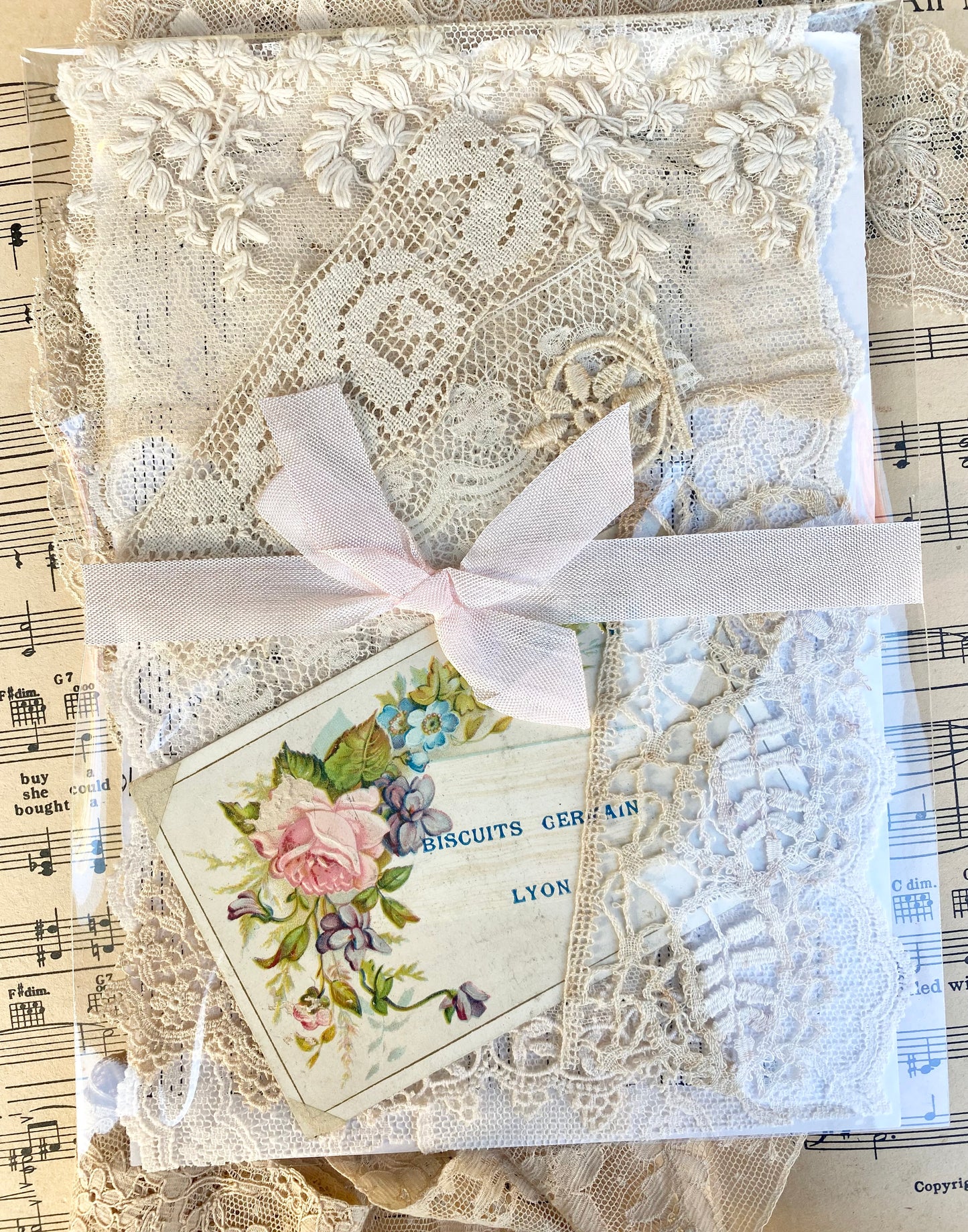 Exquisite antique lace collection. Ephemera & lace.