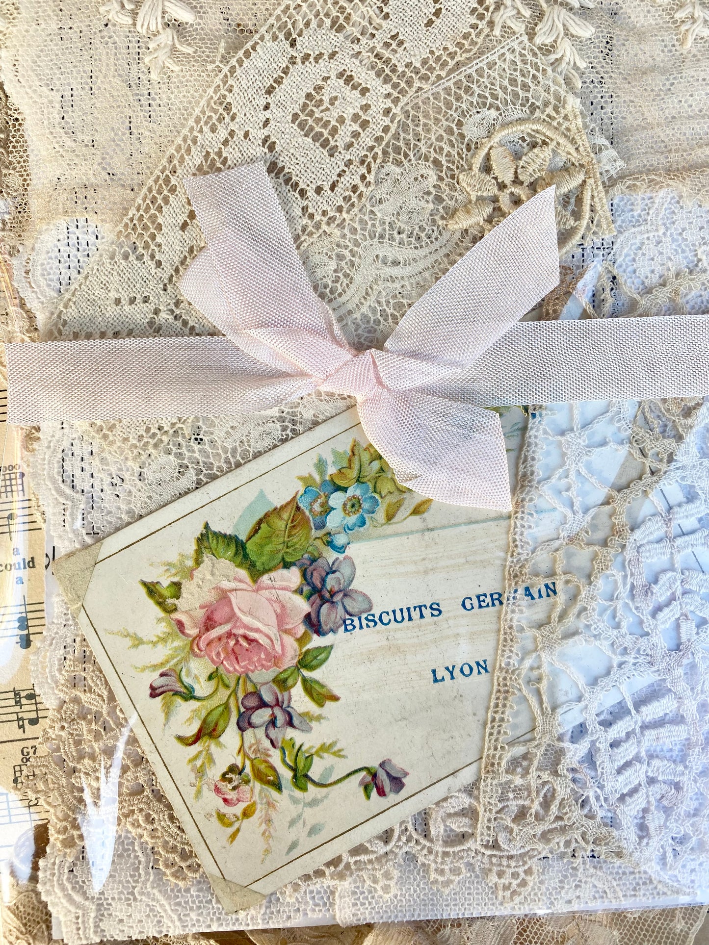 Exquisite antique lace collection. Ephemera & lace.