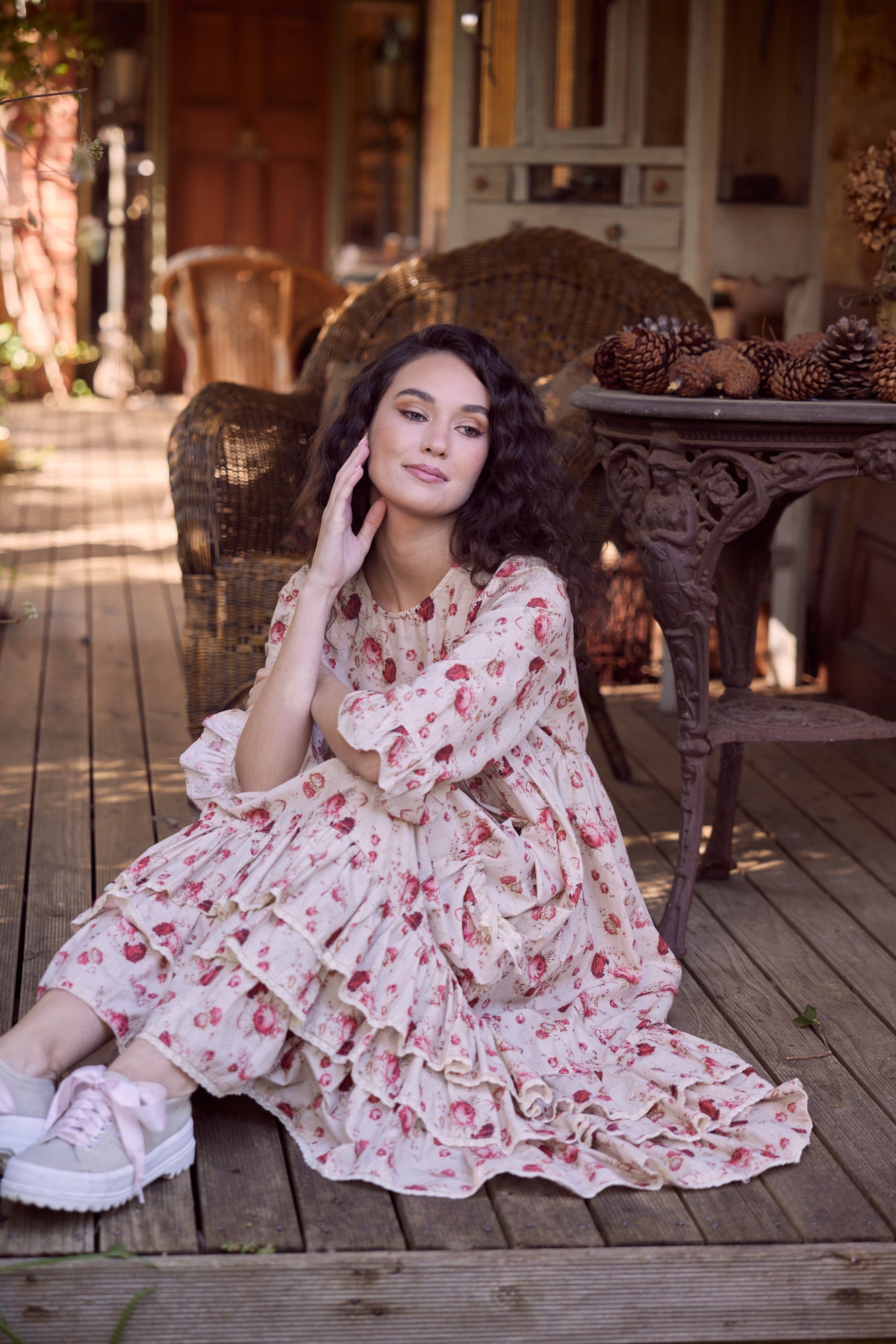 Cymbeline Ruffled dress. Red Rose
