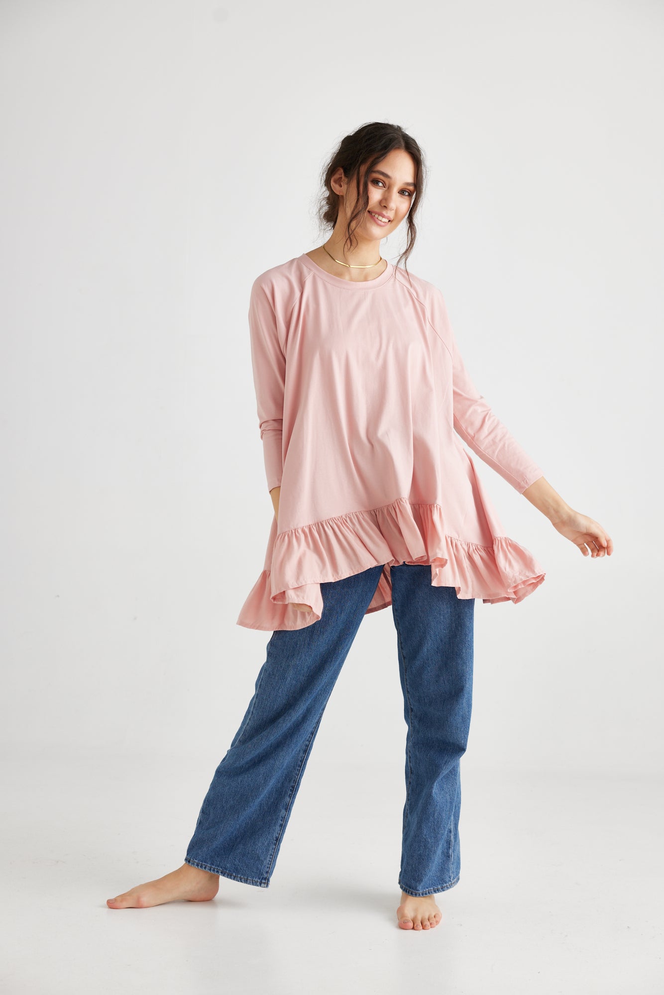 Ruby Ruffle Top.. Tearose