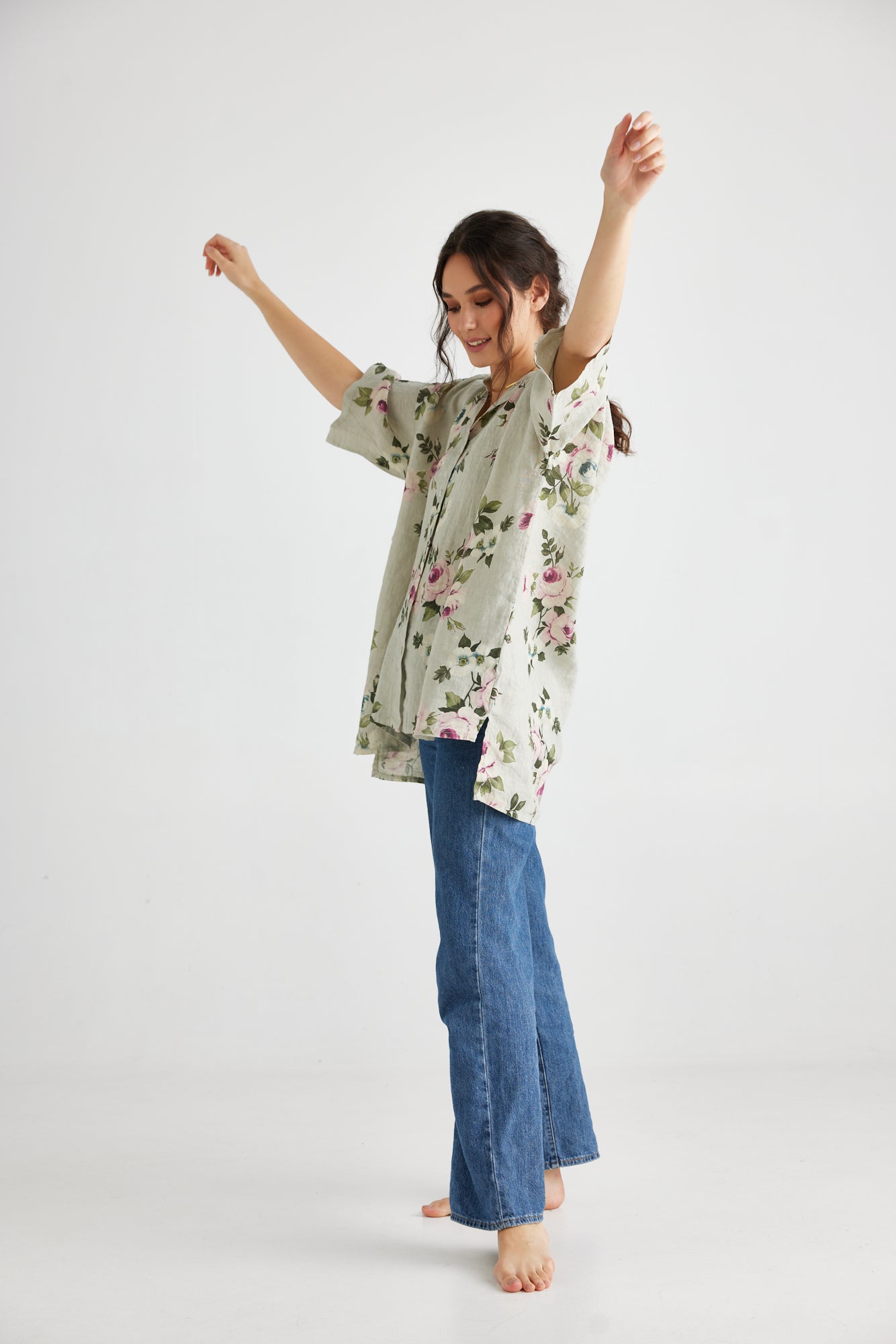 Teddie Linen shirt. Seamist