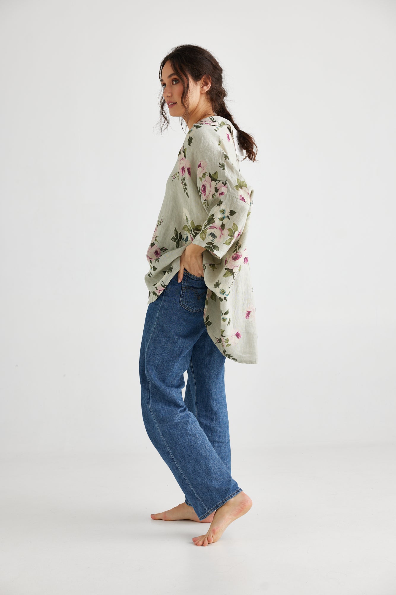 Teddie Linen shirt. Seamist