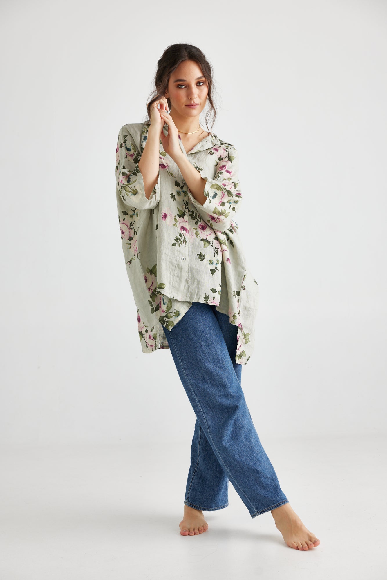 Teddie Linen shirt. Seamist