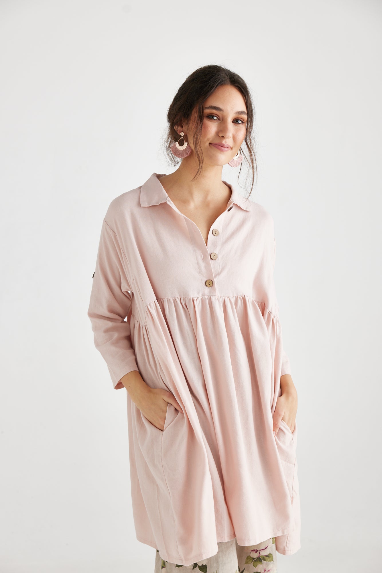 Trelise Dress. Blush Pink.