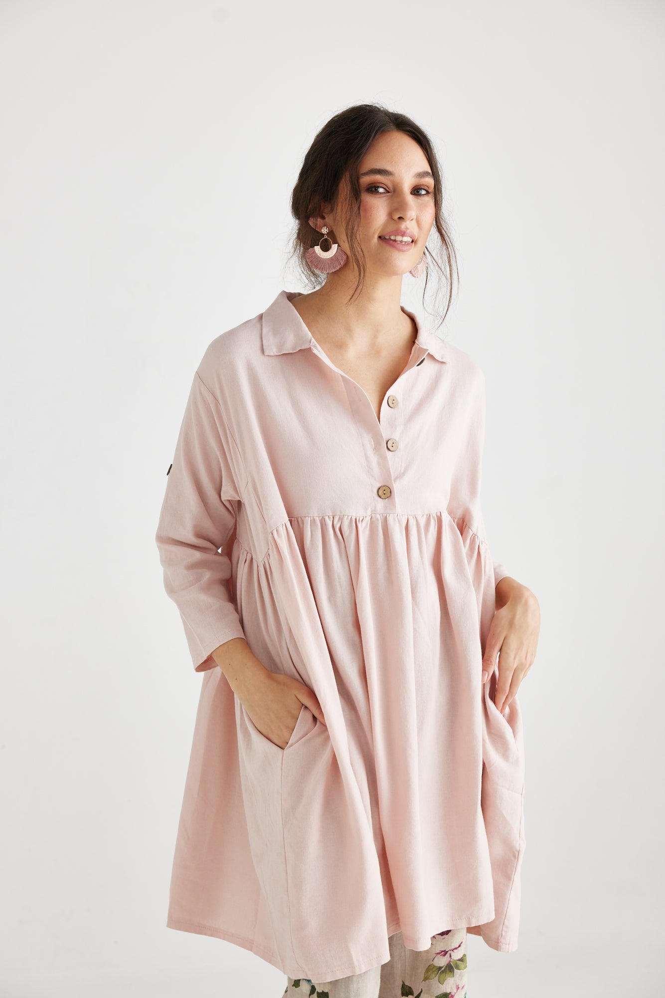 Trelise Dress. Blush Pink.