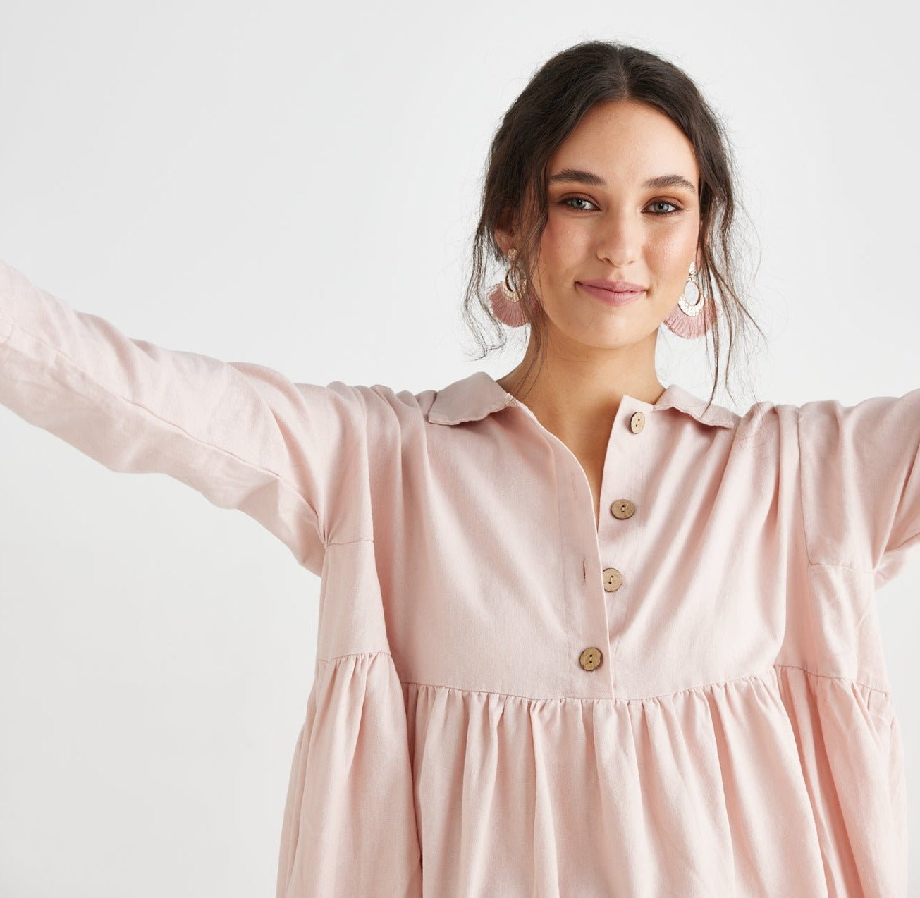 Trelise Dress. Blush Pink.