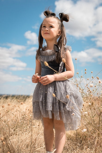 Clara ballerina dress. Vintage Blue