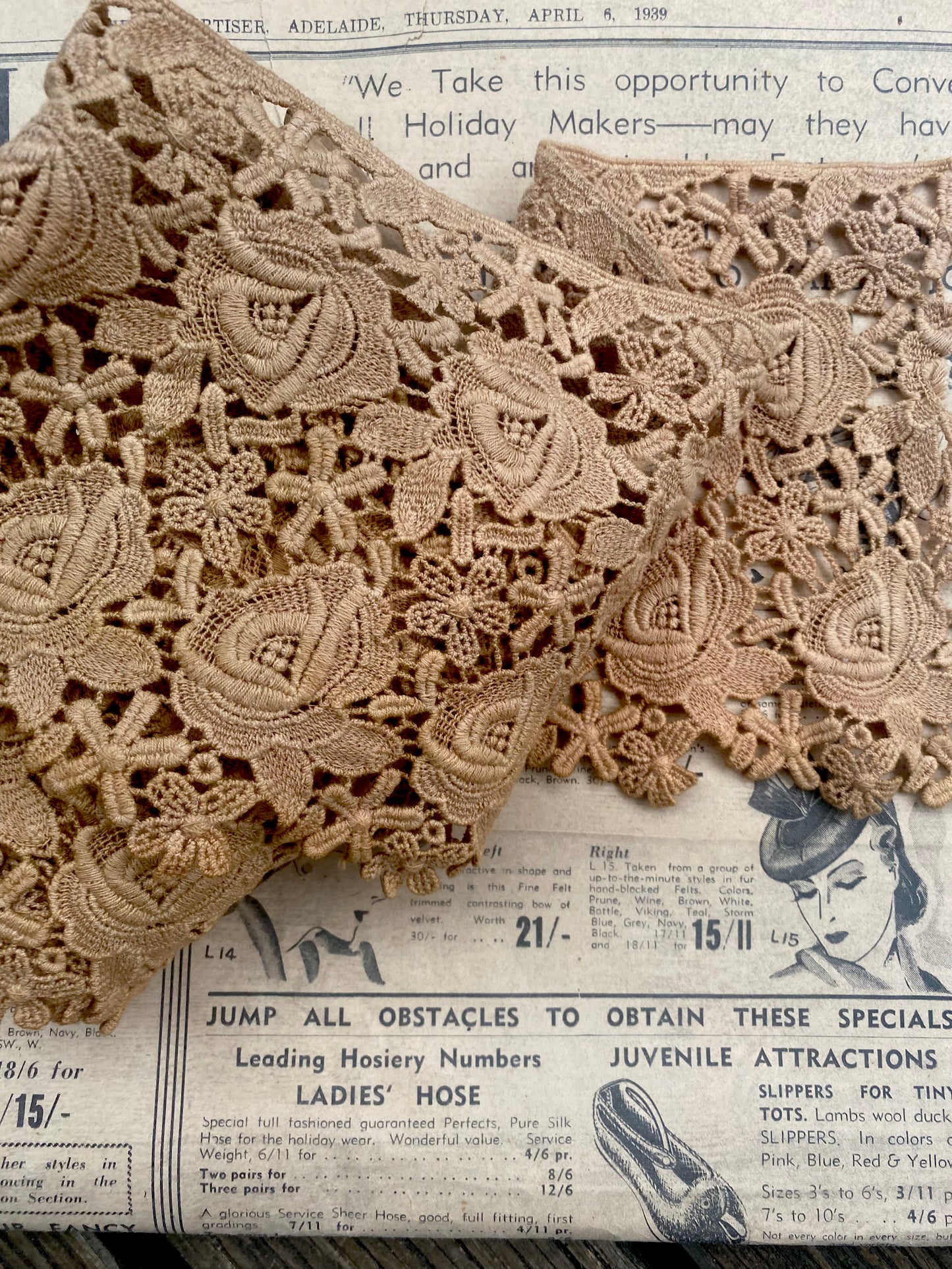 Vintage lace. Burnt Sugar