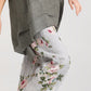 Eva linen floral Pants. Dove Grey