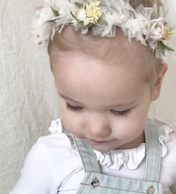 Josie . childrens flower and tulle baby band
