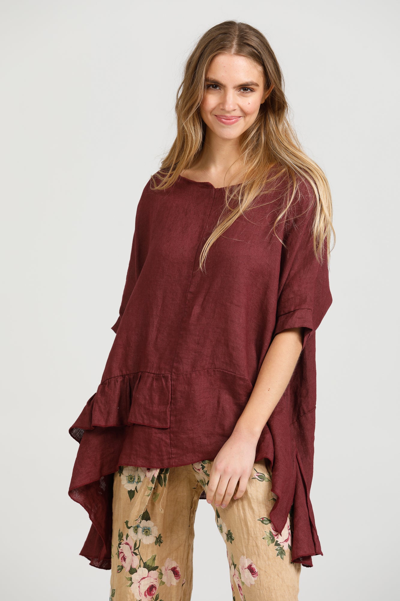Sorrento linen top. Wine