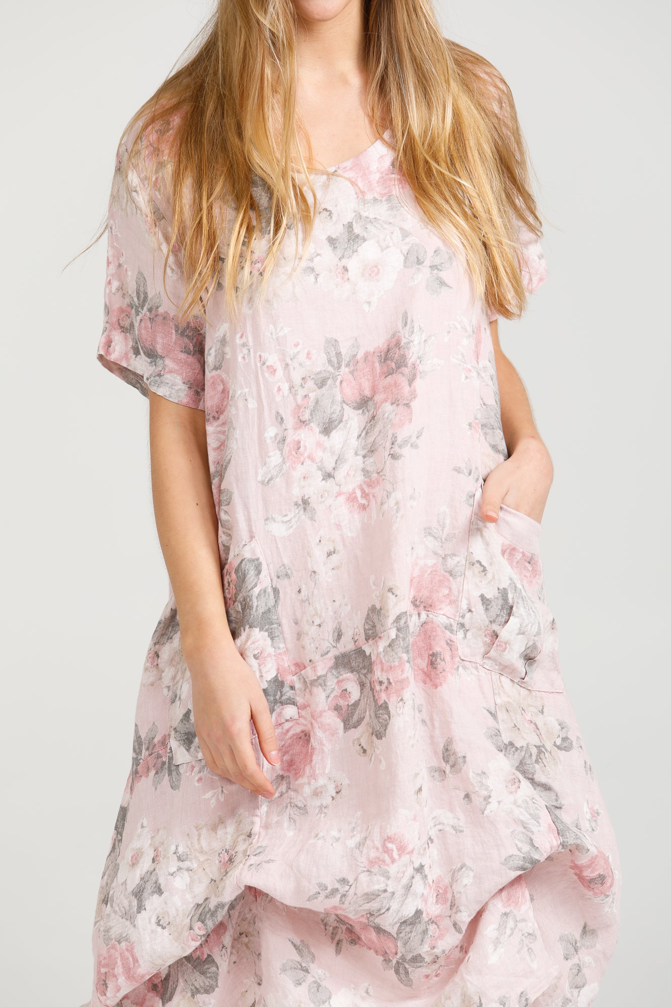 Primavera Linen dress. Tearose Floral