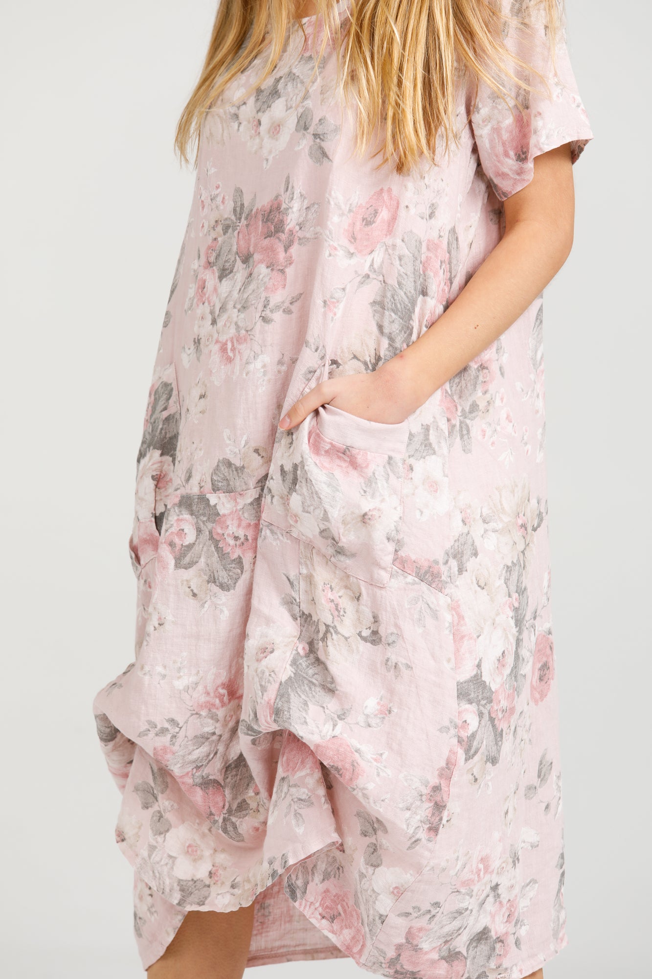 Primavera Linen dress. Tearose Floral