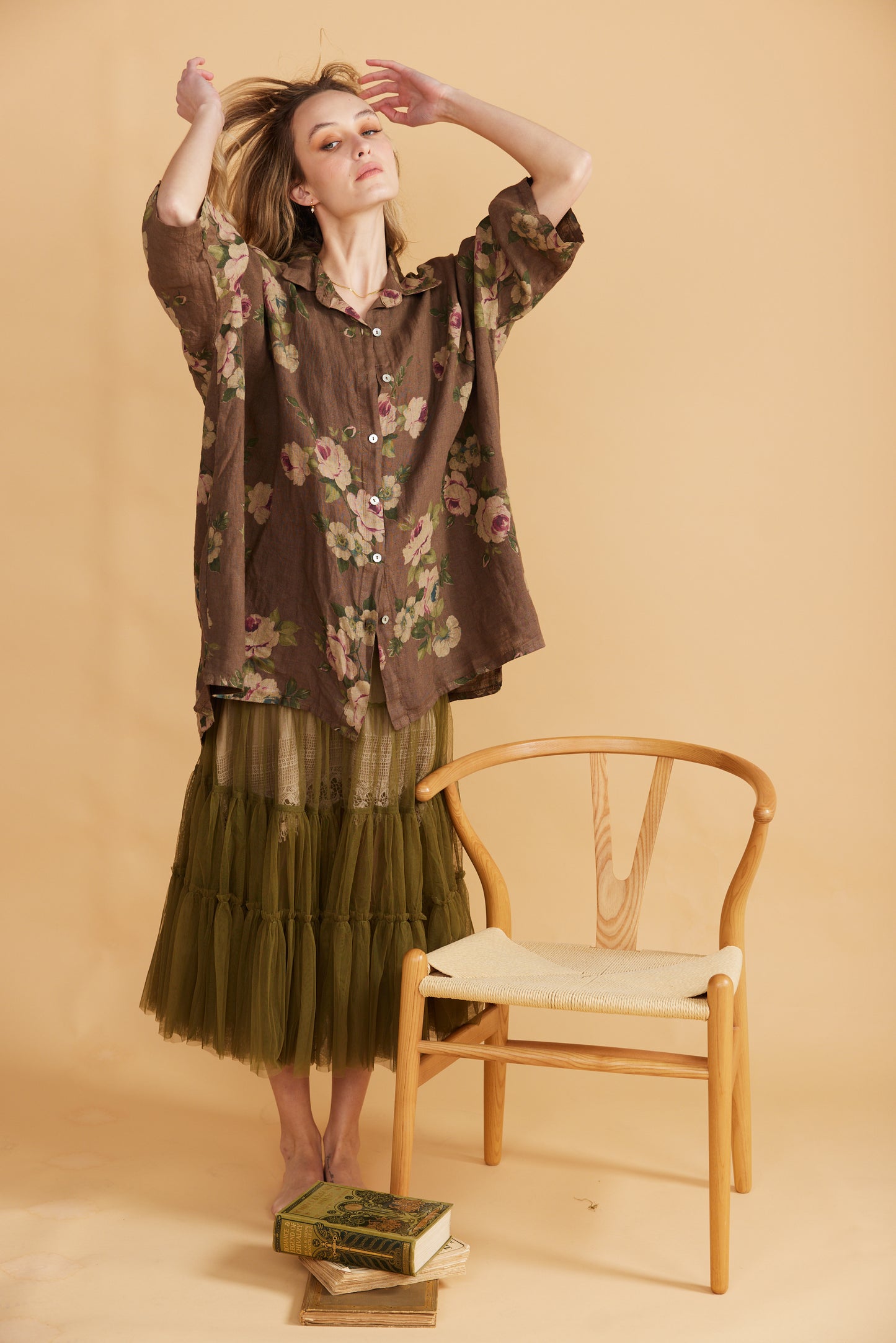 Ariette Tulle Tutu skirt. Moss