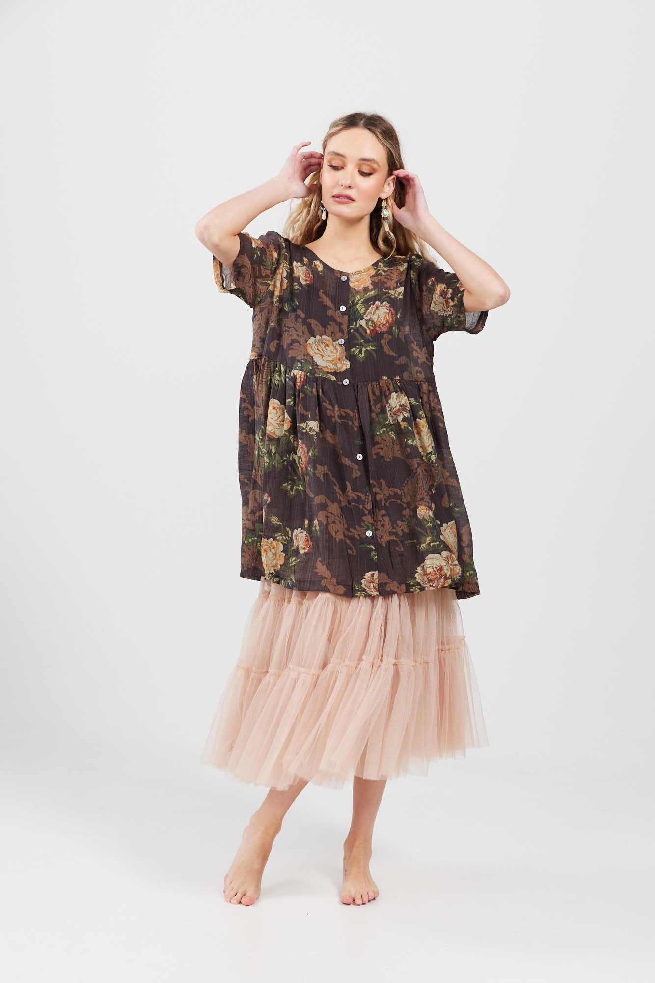Ariette Tulle Tutu skirt. Champagne