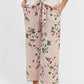 Eva floral linen pants. Pale Pink
