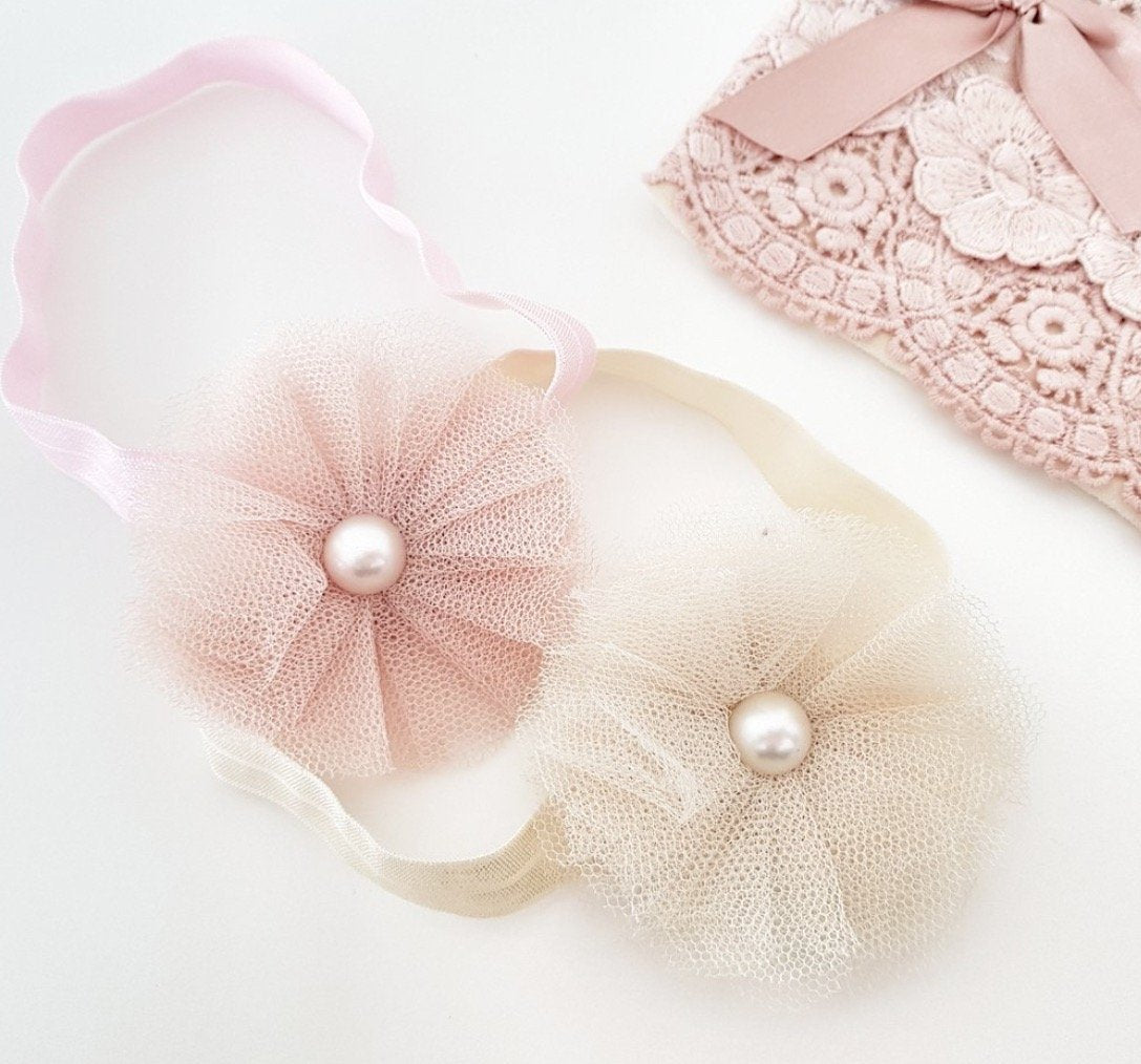 Mimi baby tulle flower band