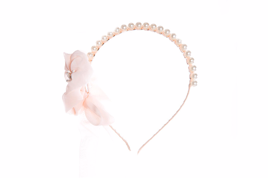 Tilley Headband Pearls and Flower.