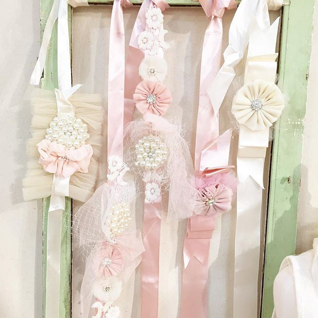 Whimsy Belt Cream. satin sash. wedding accessory.