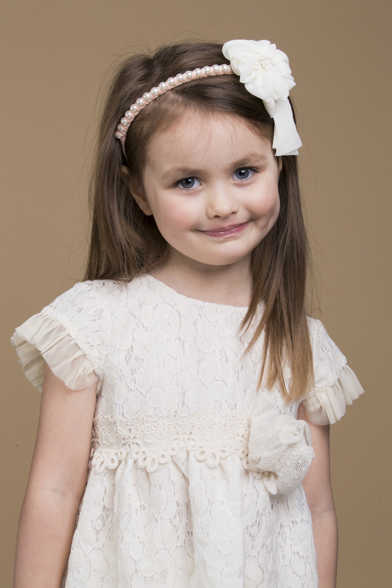 Tilley Headband Pearls and Flower.