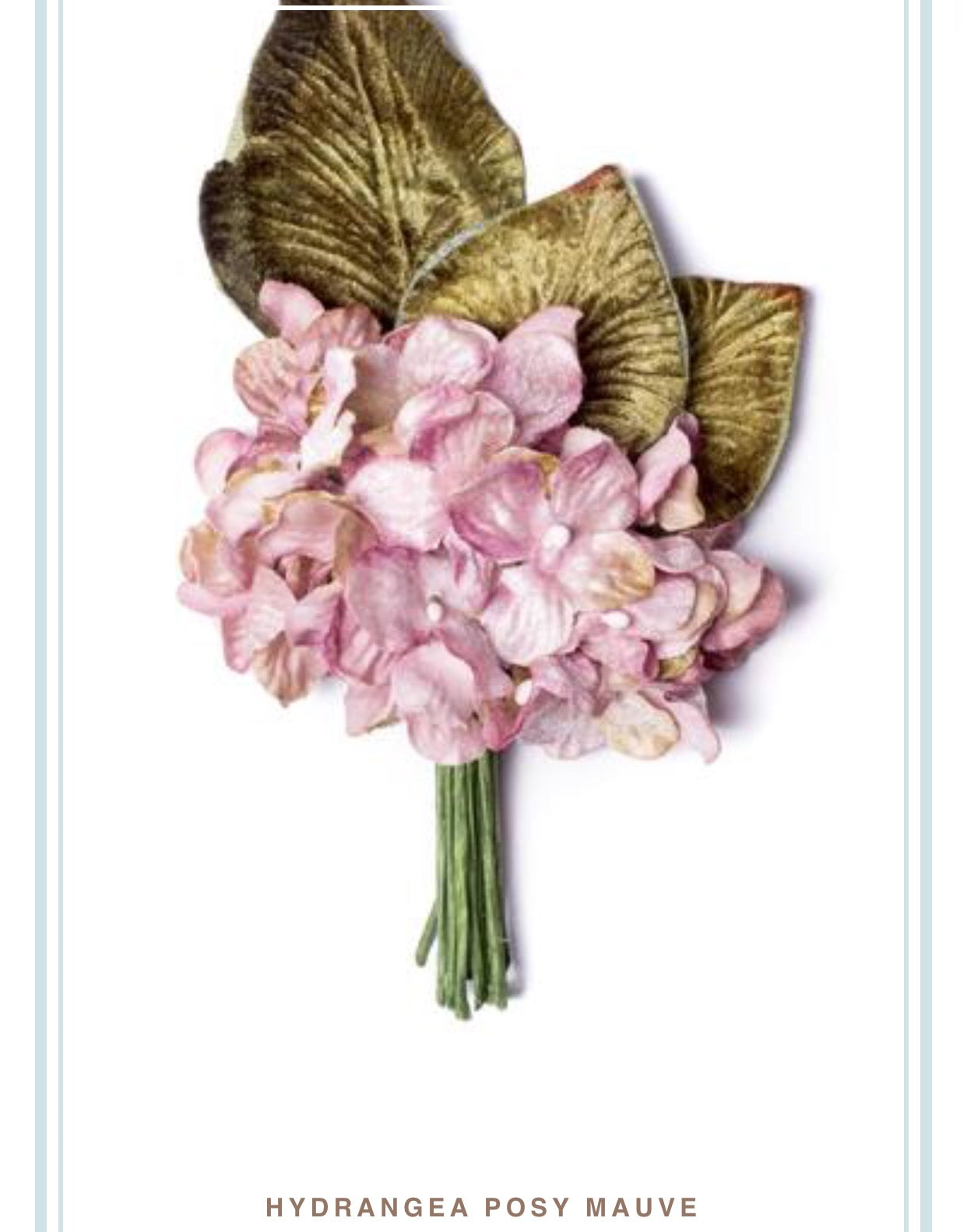 vintage mauve velvet hydrangea posy. millinery supplies. velvet posy.