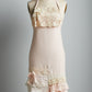 Miss Violet's Apron. linen and lace apron. Pale pink linen