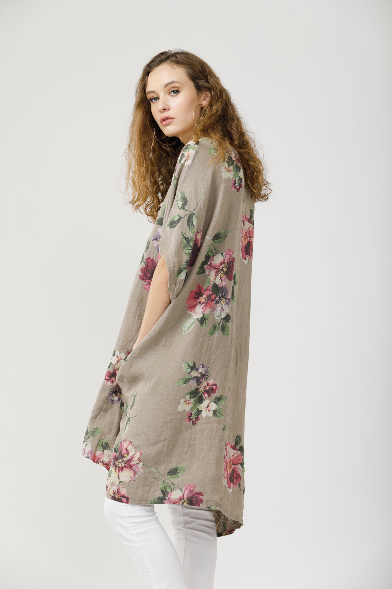 Rosabella linen Dress. Tearose