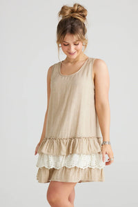 Emma linen and lace dress