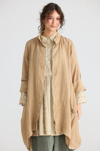 Harper Lee Linen Jacket . Capuccino