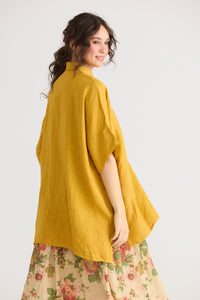 Teddie linen shirt. Sunflower