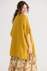 Teddie linen shirt. Sunflower