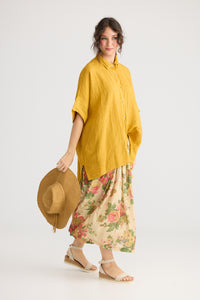 Teddie linen shirt. Sunflower