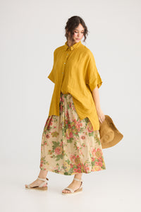 Teddie linen shirt. Sunflower