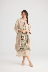 Harper Lee Linen jacket. Ballerina Pink