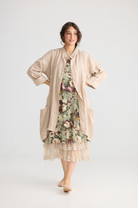 Harper Lee Linen jacket. Ballerina Pink
