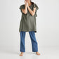Bella Linen Top. Khaki