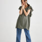 Bella Linen Top. Khaki