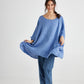 Chloe Linen Top. Denim