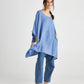 Chloe Linen Top. Denim