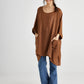 Chloe Linen top . Tobacco