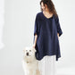 Chloe Linen top. French Navy