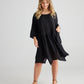 Clarissa Linen dress. Black