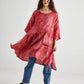 Clarissa linen dress . Red Rose