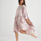 Clarissa linen dress. Pink Tearose Floral