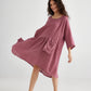 Clarissa Linen dress. Rose Pink
